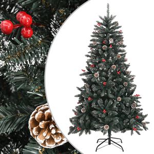 vidaXL Árvore de Natal artificial com suporte 150 cm PVC verde