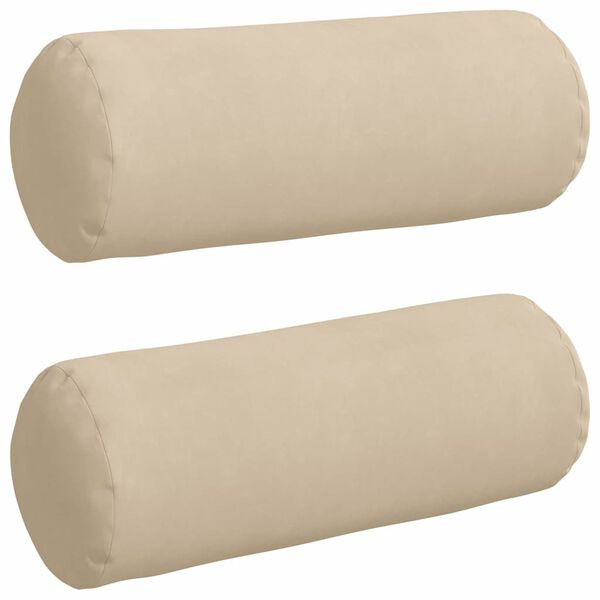 vidaXL Almofadas de Apoio 2 pcs Creme &Oslash; 25 x 70 cm
