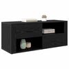 vidaXL Gabinete para TV com gaveta Carvalho Preto 100 x 35 x 40 cm