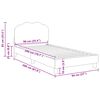 vidaXL Estrutura de Cama Infantil com Cabeceira Rosa 90 x 200 cm