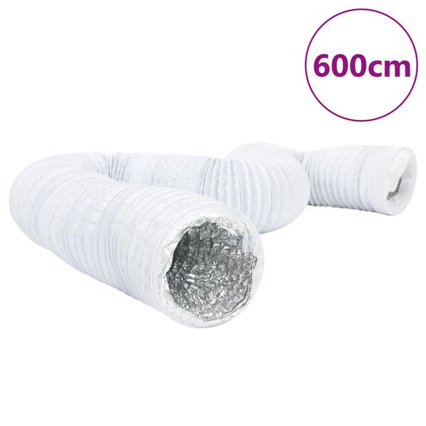 vidaXL Conduta de ventila&ccedil;&atilde;o 6 m &Oslash;12,5 cm alum&iacute;nio e PVC