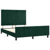 vidaXL Estrutura de cama sem colch&atilde;o 140x200 cm veludo verde-escuro