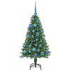 vidaXL &Aacute;rvore de Natal Artificial Verde 120 cm PVC, A&ccedil;o e Pl&aacute;stico