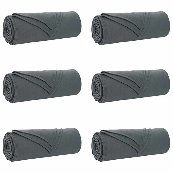 vidaXL Cobertores de Sof&aacute; 6 pcs Cinza Escuro 210 x 140 cm L&atilde;