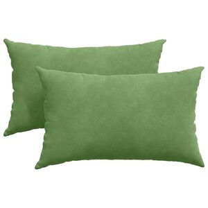 vidaXL Travesseiros de Sof&aacute; 2 pcs Verde claro 50 x 30 cm