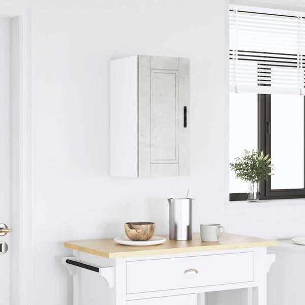 vidaXL Armário de parede cozinha Porto betão madeira projetada cinza