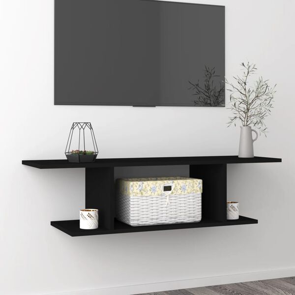 vidaXL M&oacute;vel de TV para parede 103x30x26,5 cm preto