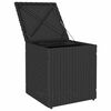 vidaXL Bancos de jardim com almofadas 2 unid 40x40x43 cm vime PE preto