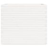 vidaXL Vaso/floreira de jardim 80x80x72 cm pinho maciço branco