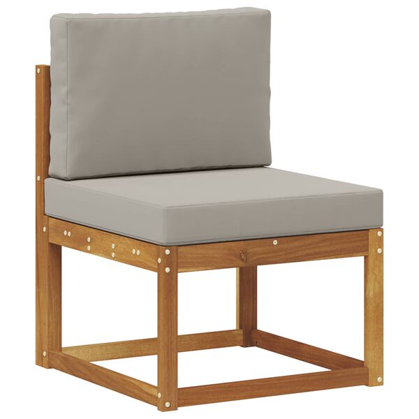 vidaXL Conjunto de Sof&aacute;s para Exterior 9 pcs Cinza Natural e Claro