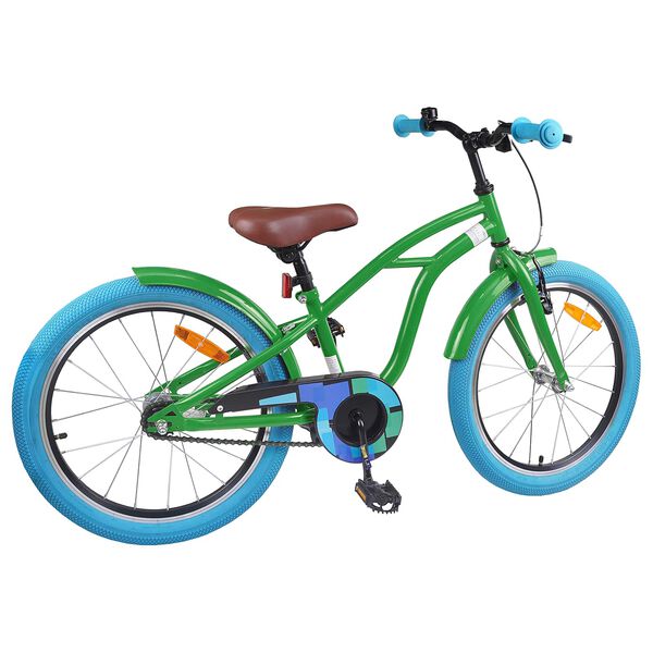 vidaXL Bicicleta Infantil 20 Polegadas para 6-11 Anos Verde