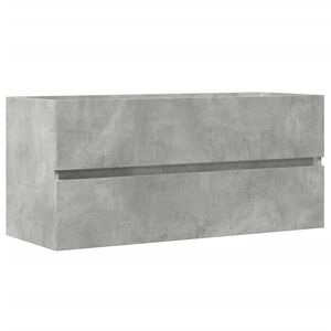 vidaXL Arm&aacute;rio lavat&oacute;rio 100x38,5x45 cm contraplacado cinzento cimento