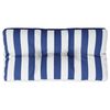 vidaXL Almofad&atilde;o para sof&aacute; de paletes 80x40x12 cm tecido azul/branco