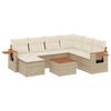 vidaXL 8 pcs conjunto de sof&aacute;s p/ jardim com almofad&otilde;es vime PE bege