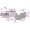 vidaXL Conjunto de Sof&aacute; de Jardim com almofada 8 pcs Cinzeto