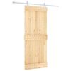 vidaXL Porta Deslizante Natural e Branco 85 x 210 cm