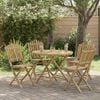 vidaXL Mesa de Jardim Natural 80 x 70 cm Bambu