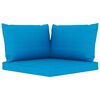 vidaXL 4 pcs conjunto lounge de jardim com almofad&otilde;es azul-claro