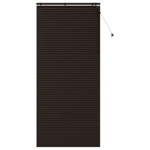 vidaXL Cortina Veneziana Marrom Escuro 100 x 250 cm 35 mm