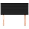 vidaXL Cabeceira de cama tecido 100x5x78/88 cm preto