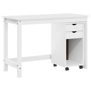 vidaXL Conjunto de Mesa e Arm&aacute;rio 2 unid. Branco