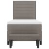 vidaXL Cama Box com colch&atilde;o Cinzento-acastanhado 80 x 200 cm tecido