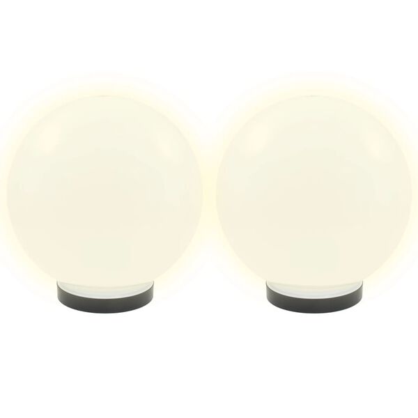 vidaXL Candeeiros esféricos LED 4 pcs 25 cm PMMA