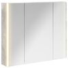 vidaXL Arm&aacute;rio de Espelho para Banheiro Cinzento 83,5 x 15,5 x 70 cm