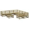 vidaXL 9 pcs conjunto sof&aacute;s jardim madeira de pinho impregnada