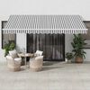 vidaXL Toldo retr&aacute;til autom&aacute;tico 450x350 cm antracite e branco