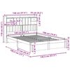 vidaXL Cama com estante sem colch&atilde;o 140x190 cm pinho maci&ccedil;o