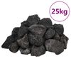 vidaXL Pedras vulc&acirc;nicas 25 kg 3-5 cm preto