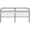 vidaXL Cabeceira de substitui&ccedil;&atilde;o 200 cm metal preto