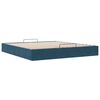 vidaXL Estrutura de cama otomana sem colch&atilde;o 160x200 cm azul escuro