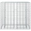 vidaXL Cama elevada de gabi&atilde;o Prateado 90 x 50 x 80 cm A&ccedil;o Galvanizado