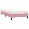 vidaXL Estrutura de cama sem colch&atilde;o 100x210 cm veludo rosa