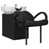 vidaXL Cadeira de Shampoo Manual Preto e Branco 136 x 60 x 92 cm PVC