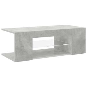 vidaXL M&oacute;vel de TV com luzes LED 90x39x30 cm cinzento cimento