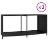 vidaXL Prateleiras de arruma&ccedil;&atilde;o 2 pcs vime PE preto