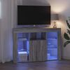 vidaXL Criado-mudo de LED para TV de Canto Cinza Sonoma 100x40x68cm