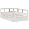 vidaXL Cama com estante sem colch&atilde;o 120x190 cm pinho maci&ccedil;o branco