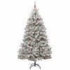 vidaXL &Aacute;rvore de Natal Artificial Verde e Branco 240 cm PVC e Metal