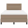 vidaXL Cama Box com colch&atilde;o Cappuccino 120 x 200 cm Couro sint&eacute;tico