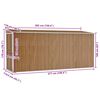 vidaXL Abrigo de jardim de parede castanho 118x382x178 cm a&ccedil;o galvanizado