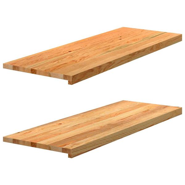 vidaXL Soleiras da janela 2 pcs 110x40x2 cm carvalho castanho-claro