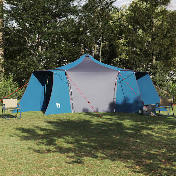 vidaXL Barraca Tipi com telhado Azul e Cinza 492 x 492 x 275 cm tecido