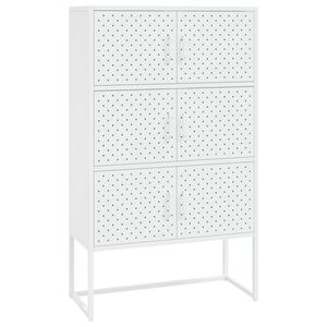 vidaXL Aparador alto 80x35x135 cm a&ccedil;o branco