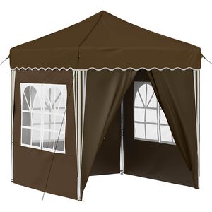 vidaXL Tenda de Festa Pop-up 195 x 195 x 245 cm Cinzento-acastanhado