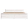 vidaXL Estrutura de cama 140x190 cm madeira maci&ccedil;a branco