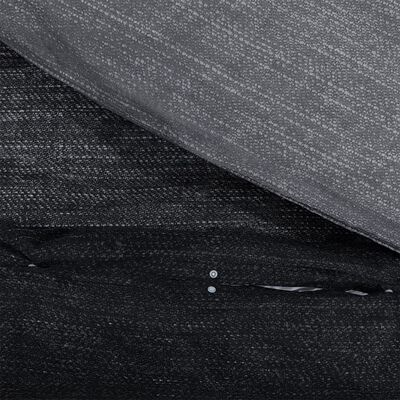 vidaXL Conjunto de capa de edredão 225x220 cm algodão cinza-escuro
